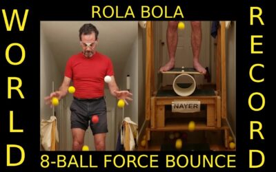 8-Ball Force Bounce Juggling Rola Bola balance World Record 23c # 288