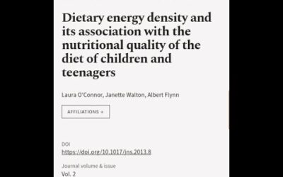 Dietary energy density and its association with the nutritional quality of the diet o… | RTCL.TV